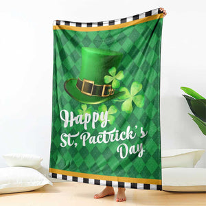 Green Leprechaun Hat Throw Blanket St. Patricks Day Outdoor Decor TS02 Print Your Wear