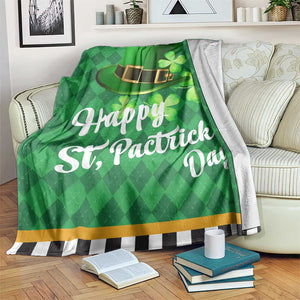 Green Leprechaun Hat Throw Blanket St. Patricks Day Outdoor Decor TS02 Print Your Wear