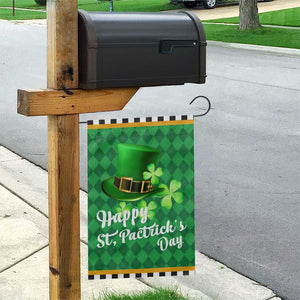 Green Leprechaun Hat Garden Flag St. Patricks Day Outdoor Decor TS02 Print Your Wear