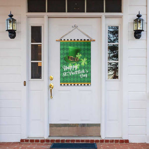 Green Leprechaun Hat Garden Flag St. Patricks Day Outdoor Decor TS02 Print Your Wear