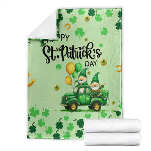 Happy St Patrick's Day Gnomes Welcome Throw Blanket Lucky Shamrock Gnomies Patio Decor TS02 Green Print Your Wear