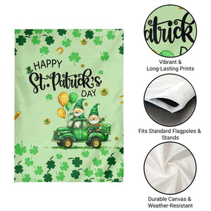 Happy St Patrick's Day Gnomes Welcome Garden Flag Lucky Shamrock Gnomies Patio Decor TS02 Print Your Wear