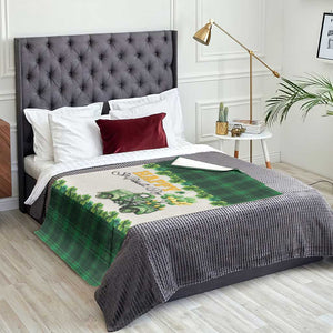 Happy St Patrick's Day Lucky Shamrocks Truck Throw Blanket Welcome Green Buffalo Plaid Yard Patio Decor TS02 Print Your Wear