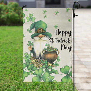 St. Patricks Day Gnome Garden Flag Lucky Clover Decor TS02 Print Your Wear