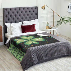 Green Dot Shamrock Welcome Throw Blanket Lucky Clover St. Patrick's Day Outdoor Decor TS02 Print Your Wear