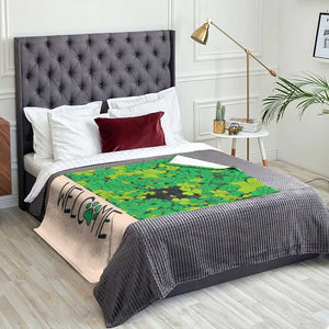 Black Cat Clover Welcome Flag Throw Blanket St. Patricks Day Garden Banner TS02 Print Your Wear