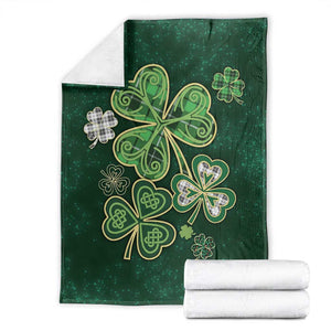 Lucky Shamrock Celtic Art Throw Blanket Happy St. Patricks Day TS02 Irish Green Print Your Wear