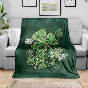 Lucky Shamrock Celtic Art Throw Blanket Happy St. Patricks Day TS02 Print Your Wear