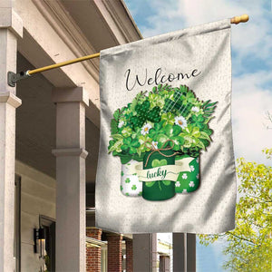 Lucky Irish Shamrocks Mason Jar Garden Flag Clovers St. Patricks Day Welcome Yard Decor TS02 Print Your Wear