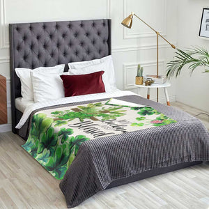 Christian St. Patricks Day Throw Blanket Not Lucky Just Blessed Shamrocks & Cross TS02 Print Your Wear