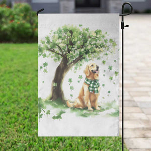 St. Patrick's Day Golden Retriever Welcome Garden Flag Lucky Shamrocks Dog Lover TS02 Print Your Wear