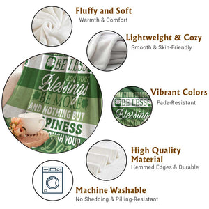 St. Patricks Day Blessings Throw Blanket Irish Shamrock Luck And Happiness Wishes Yard Decor TS02 Print Your Wear