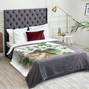 Hello Lucky Cute Cat Leprechaun Throw Blanket St Patrick's Day Welcome Cats Lovers TS02 Print Your Wear