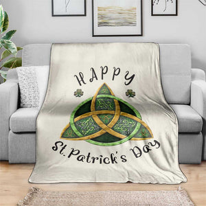 Celtic Knot Trinity Throw Blanket Happy St Patricks Day Lucky Shamrocks TS02 Print Your Wear