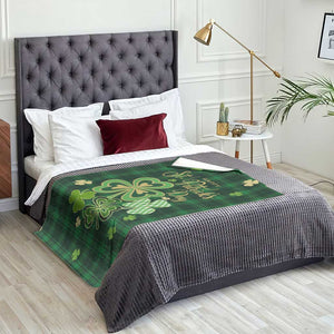 Green Buffalo Plaid Shamrock Throw Blanket Happy St. Patrick's Day Irish Home Yard Decoration TS02 Print Your Wear