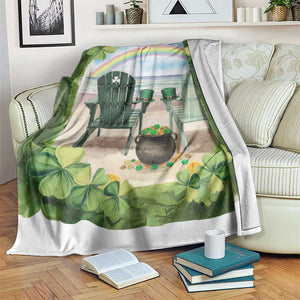 Lucky Shamrocks Beach Vibe Throw Blanket TS02 Print Your Wear