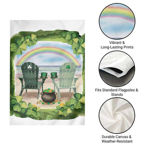 Lucky Shamrocks Beach Vibe Garden Flag TS02 Print Your Wear