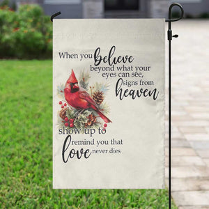 Spiritual Cardinal Garden Flag Signs from Heaven Memorial Remembrance and Love TS02 Print Your Wear