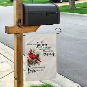 Spiritual Cardinal Garden Flag Signs from Heaven Memorial Remembrance and Love TS02 Print Your Wear