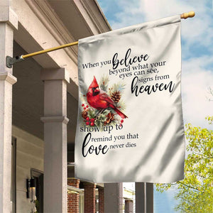 Spiritual Cardinal Garden Flag Signs from Heaven Memorial Remembrance and Love TS02 Print Your Wear