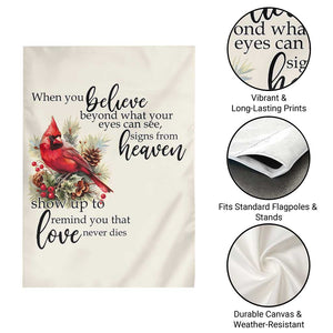Spiritual Cardinal Garden Flag Signs from Heaven Memorial Remembrance and Love TS02 Print Your Wear
