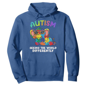 Autism Awareness Elephant Hoodie Seeing The World Differently Spectrum Puzzle Piece TS02 Royal Blue Printyourwear
