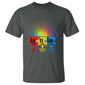 Autism Definition T Shirt Chemical Element Periodic Table Puzzle Piece TS02 Dark Heather Printyourwear