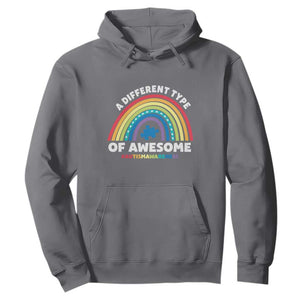 Autism Awareness Hoodie A Different Type Of Awesome Rainbow Puzzle Piece TS02 Charcoal Printyourwear