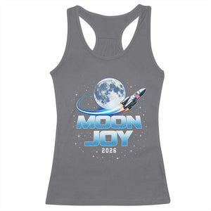 Celestial Moon Joy 2026 Racerback Tank Top Rocket Launch '26 Lunar Mission Celebration TS02 Charcoal Print Your Wear