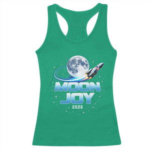 Celestial Moon Joy 2026 Racerback Tank Top Rocket Launch '26 Lunar Mission Celebration TS02 Irish Green Print Your Wear