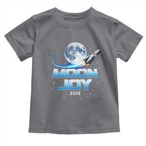 Celestial Moon Joy 2026 Toddler T Shirt Rocket Launch '26 Lunar Mission Celebration TS02 Charcoal Print Your Wear
