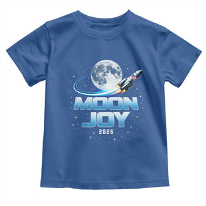 Celestial Moon Joy 2026 Toddler T Shirt Rocket Launch '26 Lunar Mission Celebration TS02 Royal Blue Print Your Wear