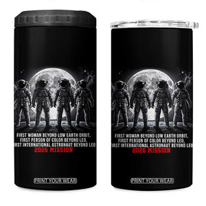 Historic 2026 Lunar Mission Crew Celebration 4 in 1 Can Cooler Tumbler Proud To Be Beyond Low Earth Orbit TS02 One Size: 16 oz Black Print Your Wear