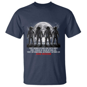 Historic 2026 Lunar Mission Crew Celebration T Shirt Proud To Be Beyond Low Earth Orbit TS02 Navy Print Your Wear