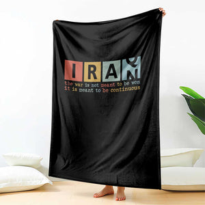 Iran The War Is Meant To Be Continuous Vintage Graphic Throw Blanket Orwell Quotes Geopolitical Satire TS02 Print Your Wear