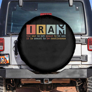 Iran The War Is Meant To Be Continuous Vintage Graphic Spare Tire Cover Orwell Quotes Geopolitical Satire TS02 No hole Black Print Your Wear