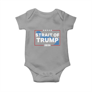 Strait of Trump 2026 Baby Onesie Middle East Map Political Graphic TS02 Sport Gray Print Your Wear