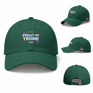 Strait of Trump 2026 Baseball Cap Middle East Map Political Graphic TS02 Baseball Cap Universal Fit Irish Green Print Your Wear
