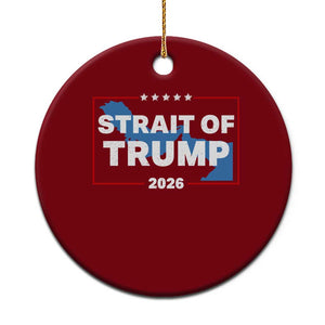 Strait of Trump 2026 Ceramic Ornament Middle East Map Political Graphic TS02 1pc Red Print Your Wear
