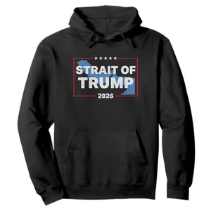 Strait of Trump 2026 Hoodie Middle East Map Political Graphic TS02 Black Print Your Wear
