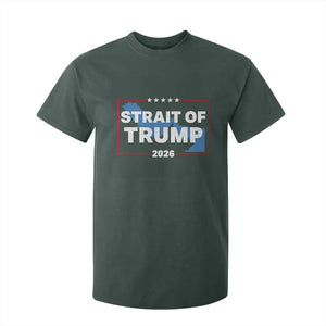 Strait of Trump 2026 T Shirt For Kid Middle East Map Political Graphic TS02 Dark Forest Green Print Your Wear