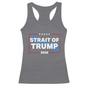 Strait of Trump 2026 Racerback Tank Top Middle East Map Political Graphic TS02 Charcoal Print Your Wear