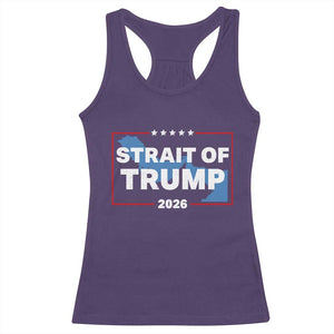 Strait of Trump 2026 Racerback Tank Top Middle East Map Political Graphic TS02 Purple Print Your Wear