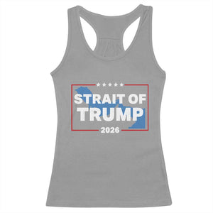 Strait of Trump 2026 Racerback Tank Top Middle East Map Political Graphic TS02 Sport Gray Print Your Wear