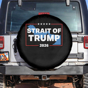 Strait of Trump 2026 Spare Tire Cover Middle East Map Political Graphic TS02 No hole Black Print Your Wear