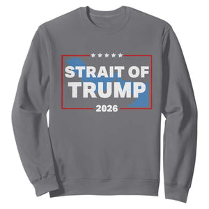 Strait of Trump 2026 Sweatshirt Middle East Map Political Graphic TS02 Charcoal Print Your Wear
