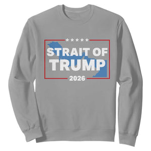 Strait of Trump 2026 Sweatshirt Middle East Map Political Graphic TS02 Sport Gray Print Your Wear