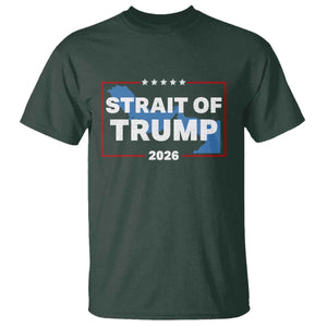 Strait of Trump 2026 T Shirt Middle East Map Political Graphic TS02 Dark Forest Green Print Your Wear