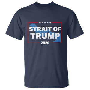 Strait of Trump 2026 T Shirt Middle East Map Political Graphic TS02 Navy Print Your Wear