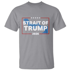 Strait of Trump 2026 T Shirt Middle East Map Political Graphic TS02 Sport Gray Print Your Wear